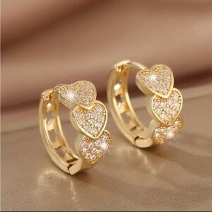 Heart Hoop/Huggies Earrings